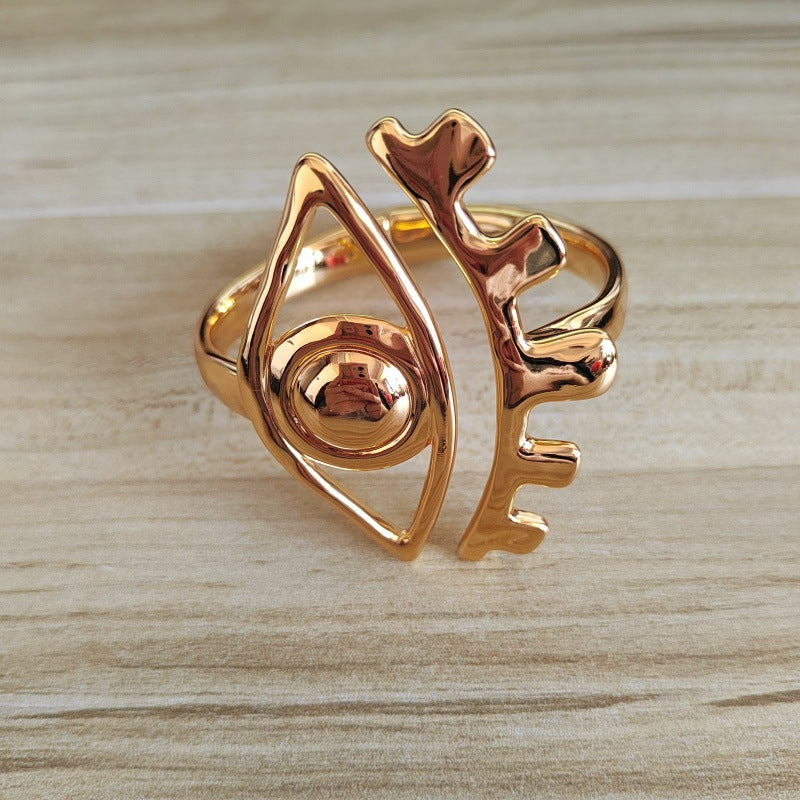 Modern Abstract Gold Ring