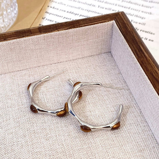 Modern Amber Earrings
