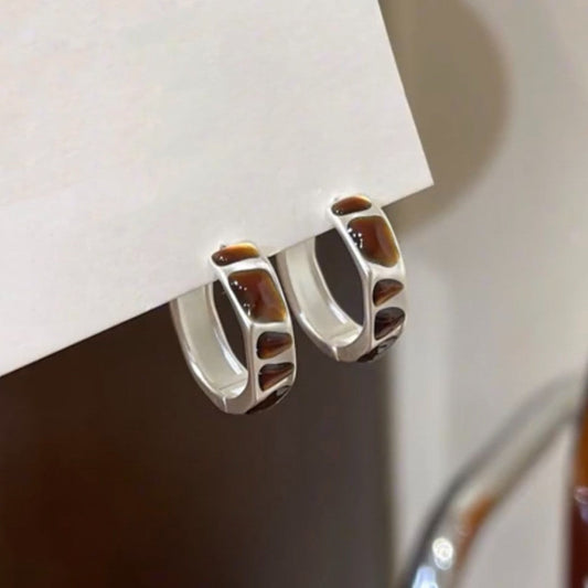 Modern Amber Earrings