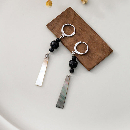 Modern Black Onyx Earrings