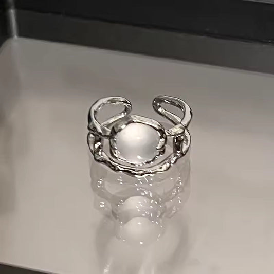 Modern Pearl Ring