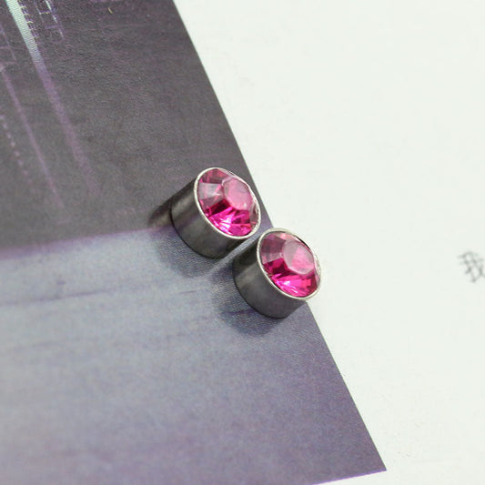 Modern Pink Crystal Earrings