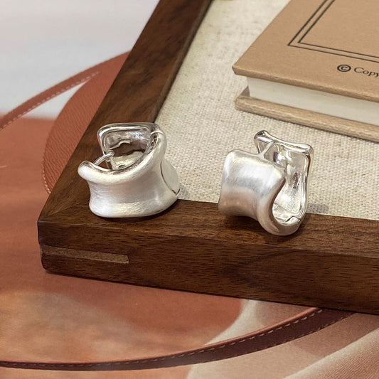 Modern Silver Earrings