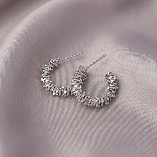 Modern Silver Hoop Earrings