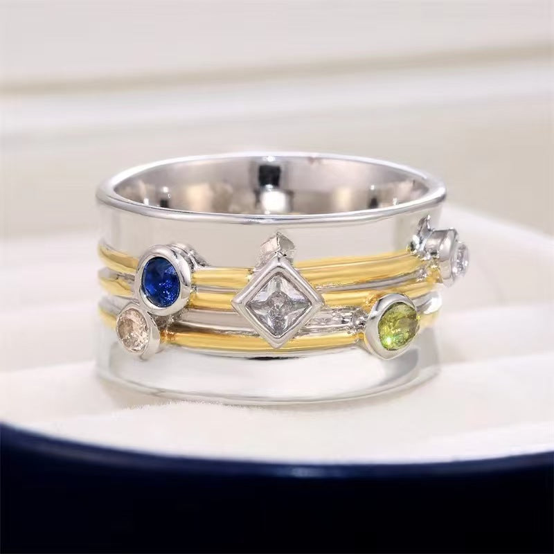 Multistone Statement Ring