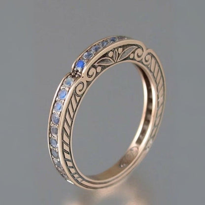 Exotic Inlaid Sky Stone Ring