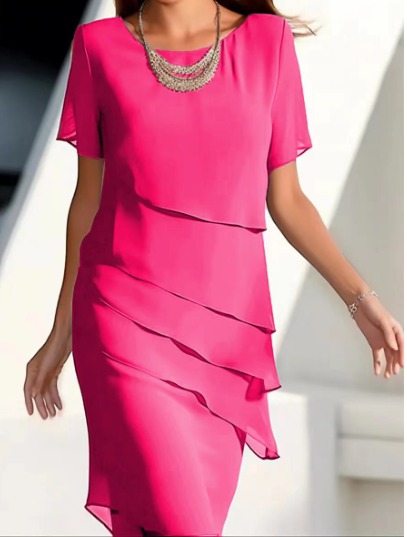 LD | Eenkleurige mouwloze mini jurk