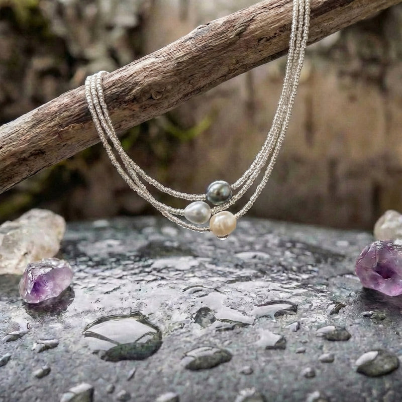 A Natural Pearl Necklace