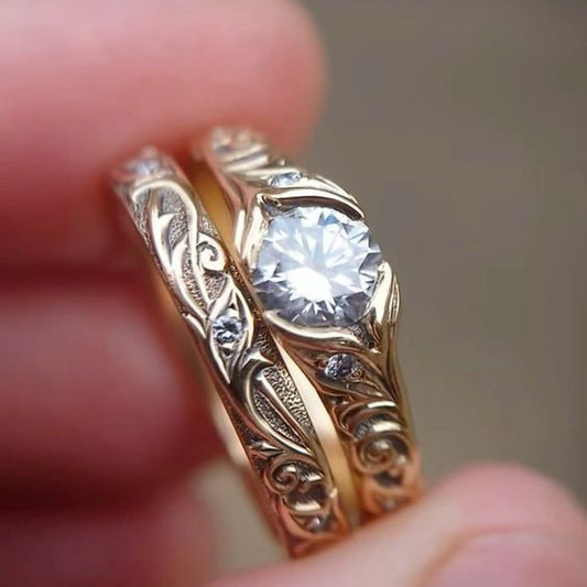 Vintage Triple Crystal Ring
