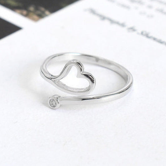 Love Volleyball Silver Ring