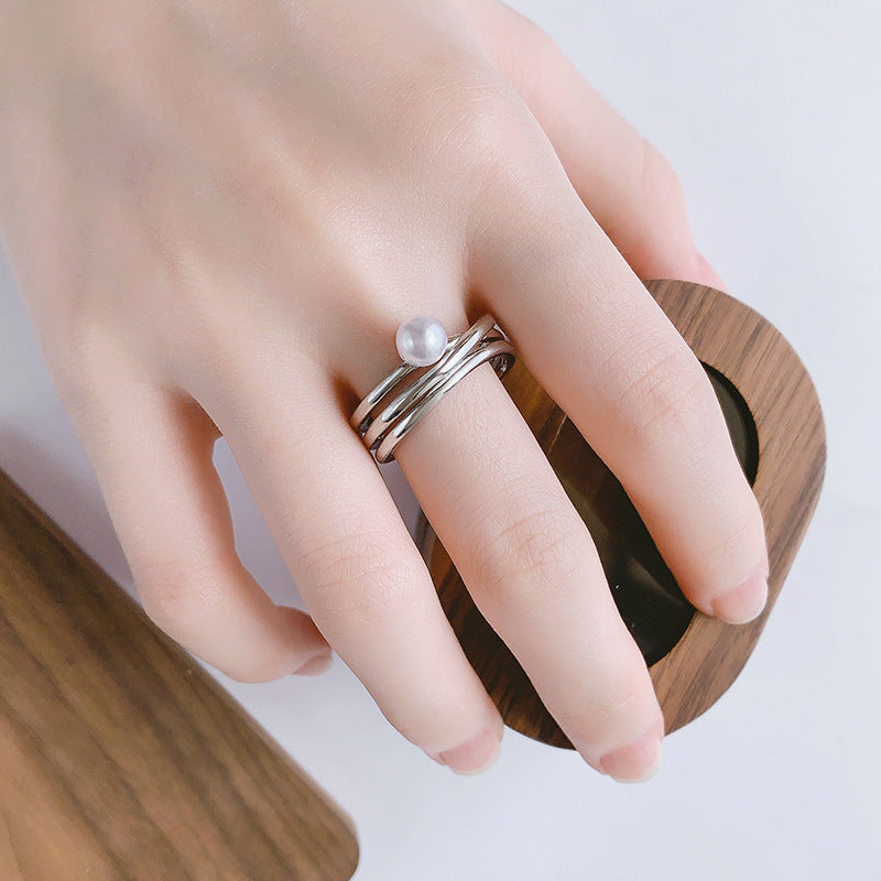 Delicaat ambachtelijke Parel Ring