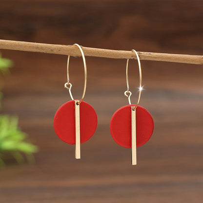 Vintage Obsidian Beam Earrings