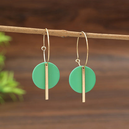 Vintage Obsidian Beam Earrings