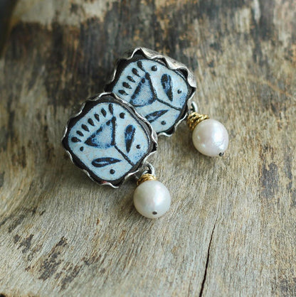 Prachtige Parel Oorbel met unieke stijl