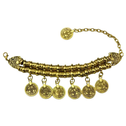 Handgemaakte vintage Gouden Armband