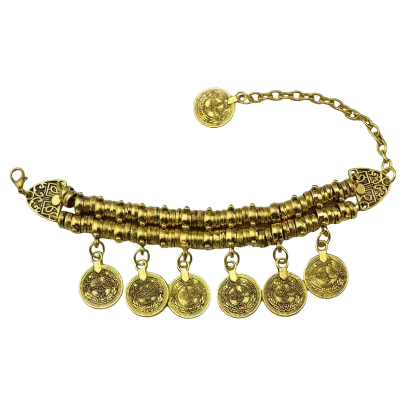 Handgemaakte vintage Gouden Armband