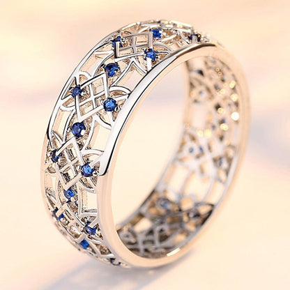 Elegant Starwoven Silver Ring