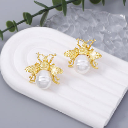 Handgemaakte vintage Parel Oorbel