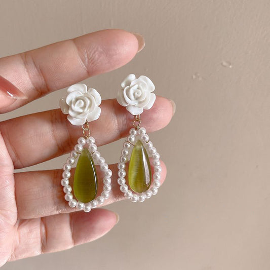 Prachtige Parel Oorbel met unieke stijl