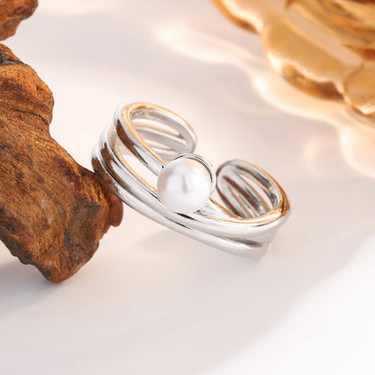 Delicaat ambachtelijke Parel Ring