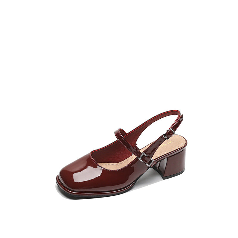 LD | dames blokhakken van kunstleer