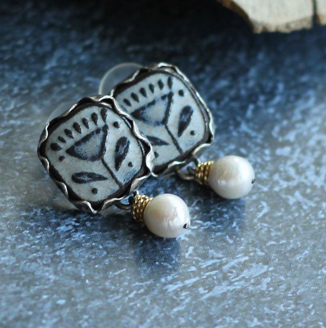 Prachtige Parel Oorbel met unieke stijl