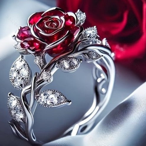 Crimson Rose Passion Ring