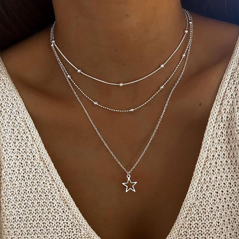 Elegant Starlight Layered Necklace