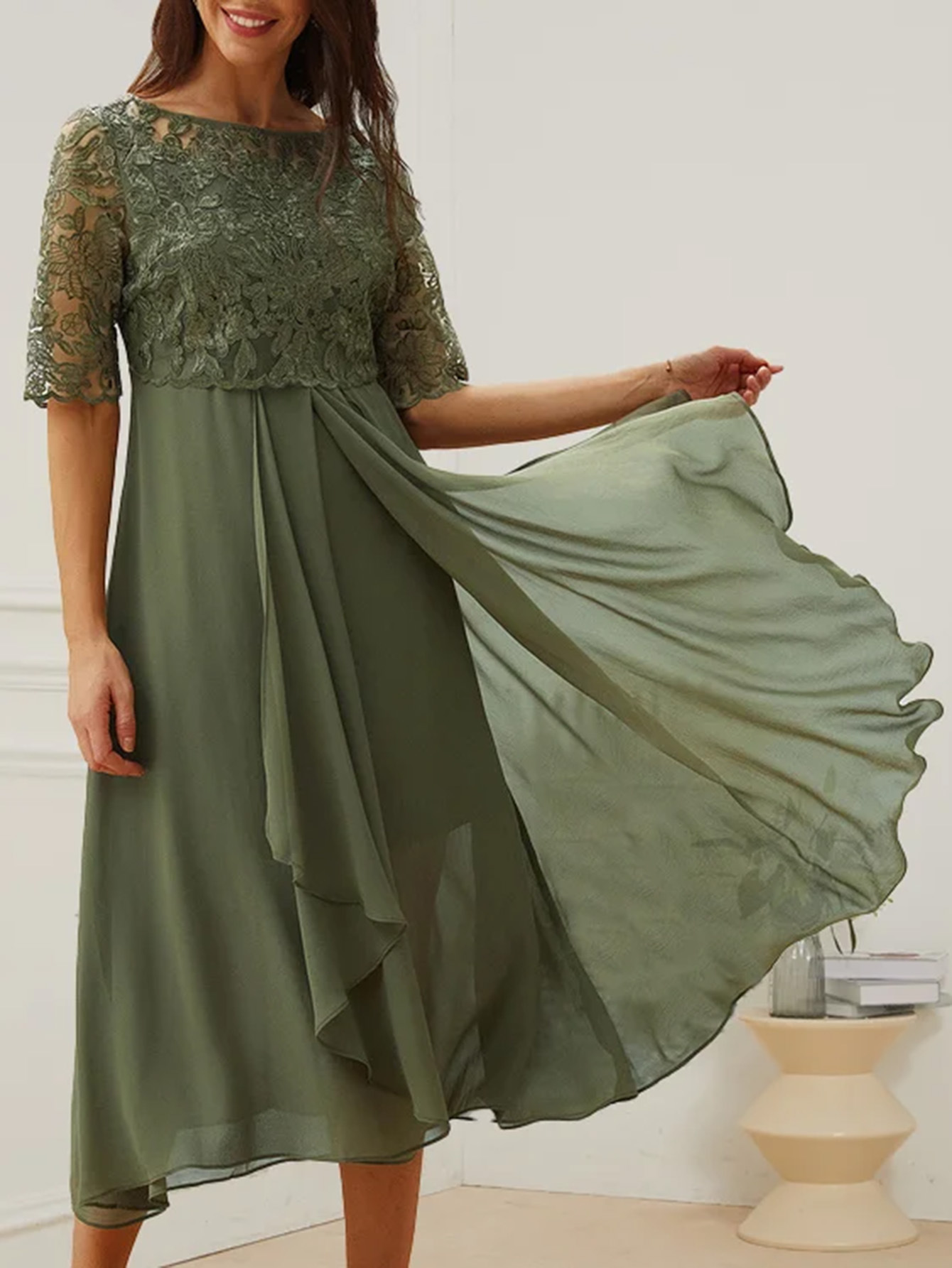 LD | Klassieke en comfortabele winterjurk van Saffron