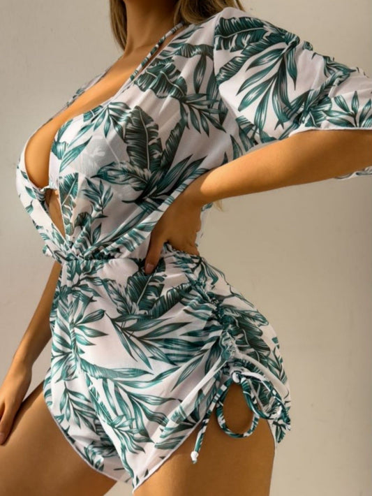Magali® | Tropical Printed Three-piece Bikini