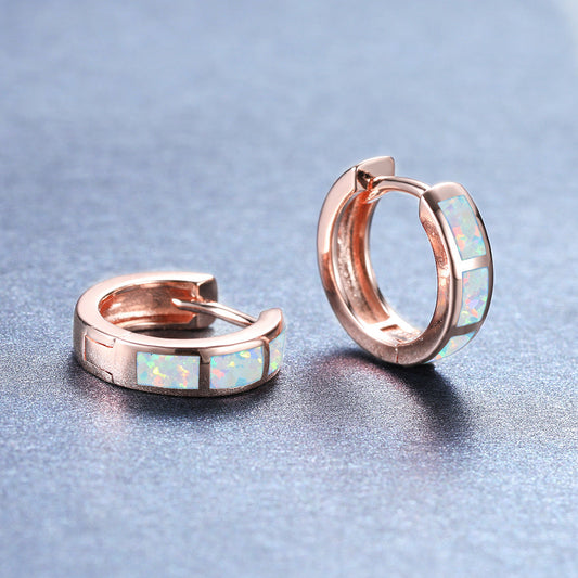 Opal Huggie Earrings