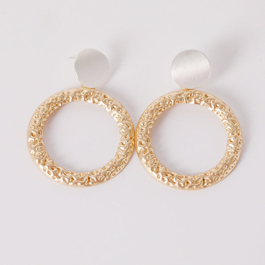 Ornate Gold Circle Earrings