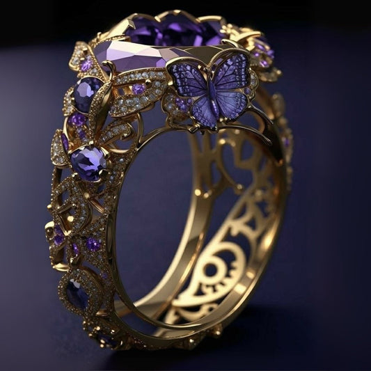 Violet Exotic Nature Ring