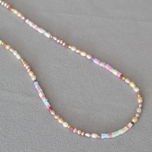 Pastel Beaded Necklace