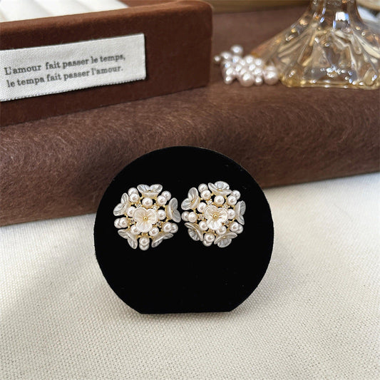 Pearl Cluster Earrings