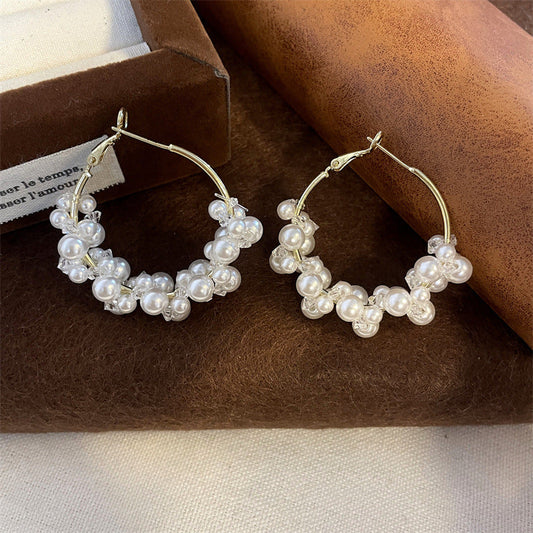Pearl Cluster Earrings