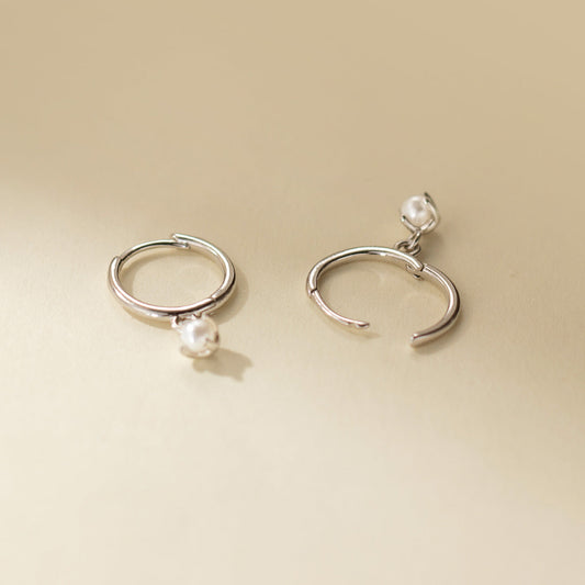 Pearl Hoop Earrings