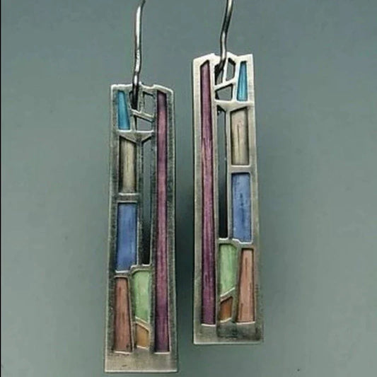 Colorful Silver Earrings