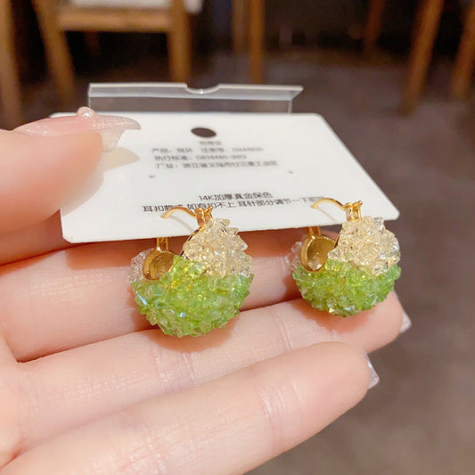 Peridot Crystal Earrings