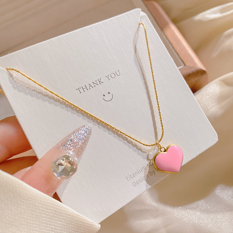 Pink Heart Necklace