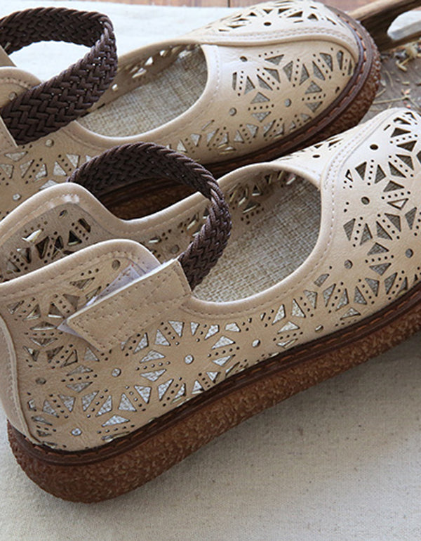 LD | Floral cut-out slip-on schoenen