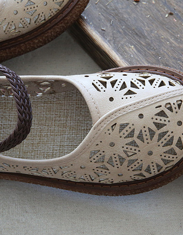 LD | Floral cut-out slip-on schoenen