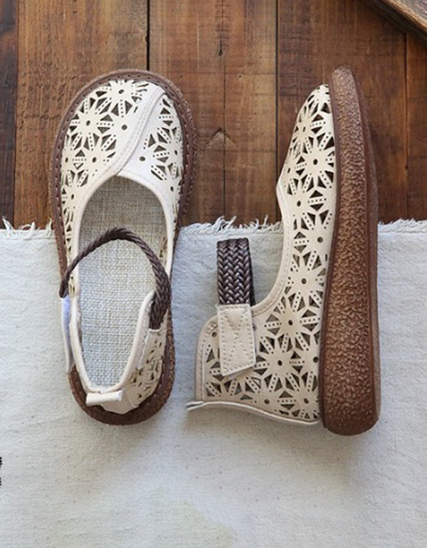 LD | Floral cut-out slip-on schoenen