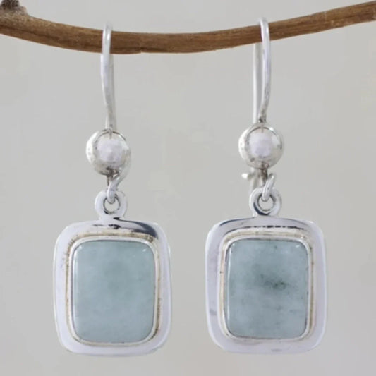 Blue Silver Earrings
