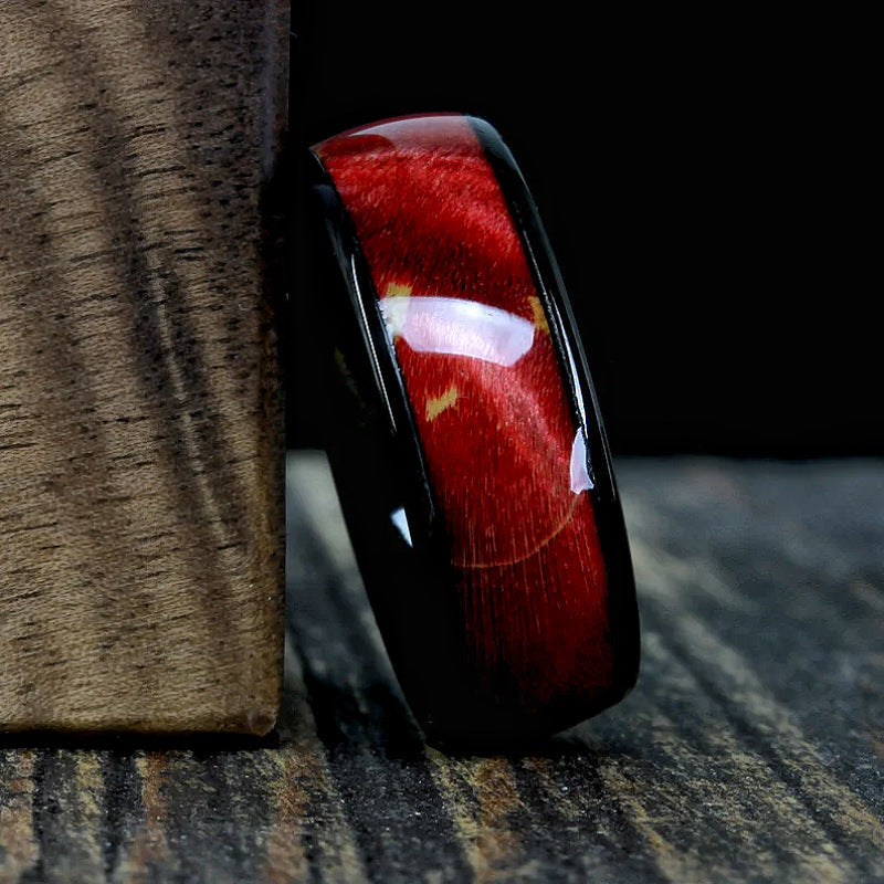 Red Enamel Bangle Bracelet