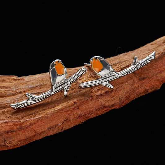 Robin Bird Stud Earrings