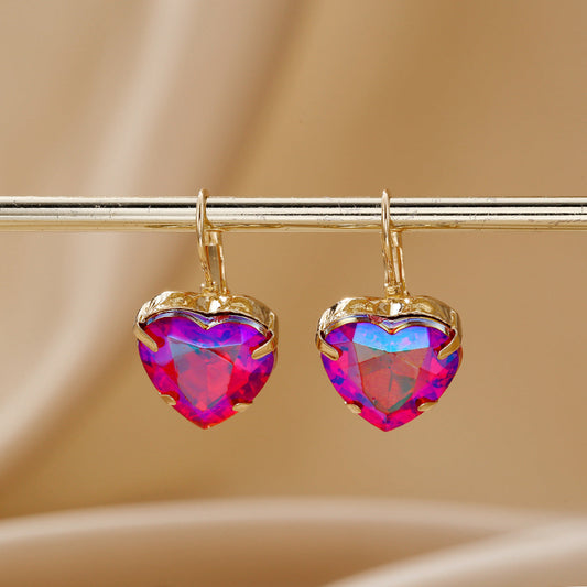 Romantic Crystal Heart Earrings
