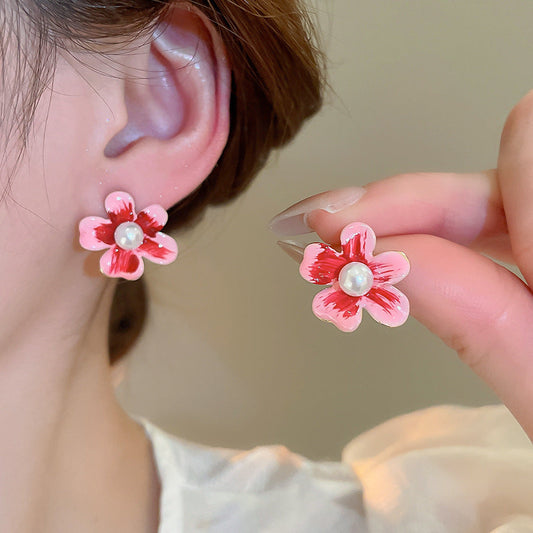Romantic Floral Pearl Earrings