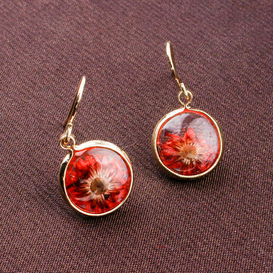 Romantic Pressed Flower Earrings
