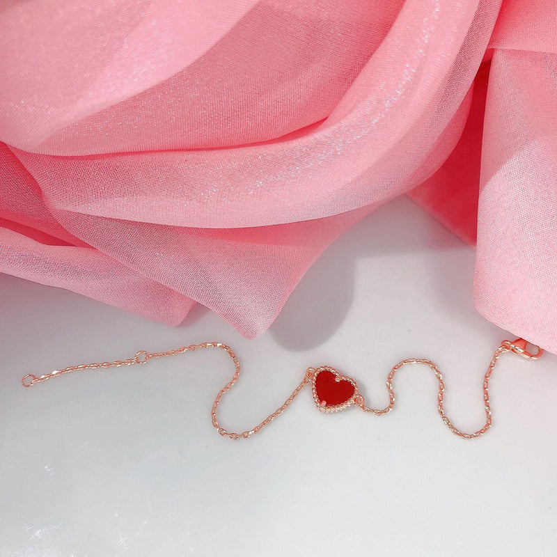 Romantic Red Heart Bracelet